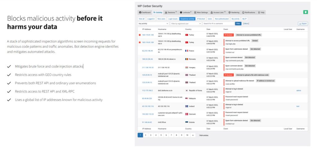 Wordpress Cerber security